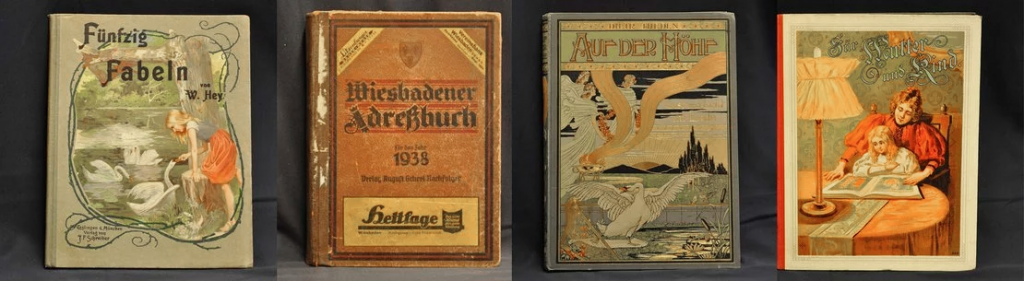 Beispielbild-Collage für alte deutsche Bücher