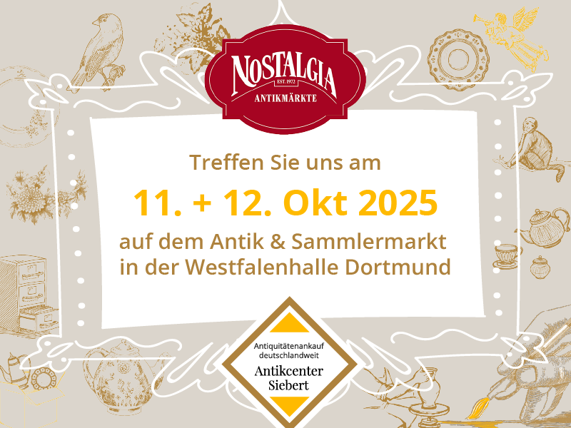 Antik & Sammlermarkt Dortmund am 11.+12. Oktober 2025 in der Westfallenhalle