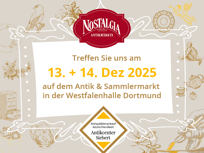 Antik & Sammlermarkt Dortmund am 13. und 14. Dezember 2025 in der Westfalenhalle Dortmund